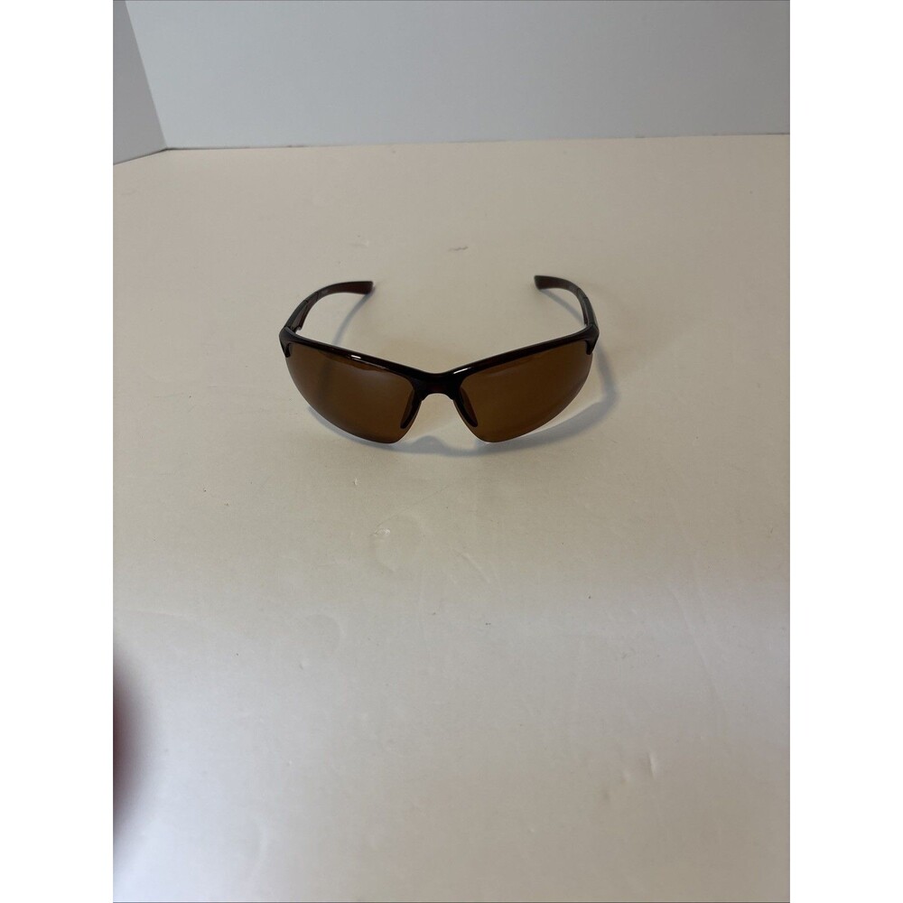 YUM Pradco Brown UV Tinted Lens Sport Wraparound Semi Rimless Men’s Sunglasses